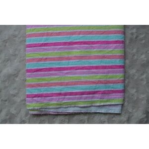 Garanimals Stripe Baby Blanket Flannel Receiving Pink Green White Blue Security